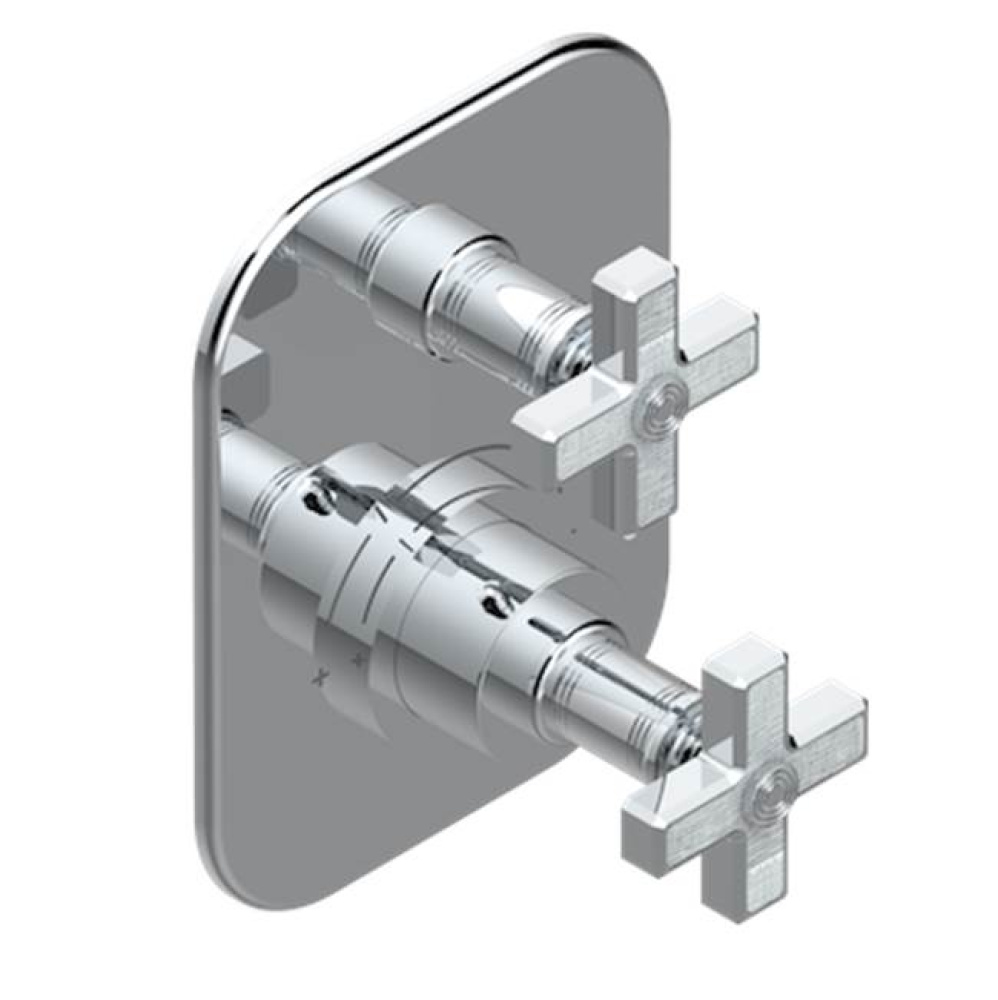 Trim for THG thermostatic valve 1 volume control, rough part supplied with fixing box ref.5 300AE/