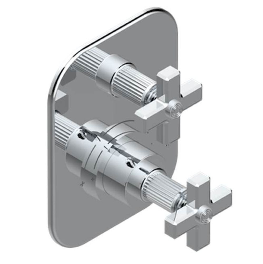 Trim for THG thermostatic valve 1 volume control, rough part supplied with fixing box ref.5 300AE/