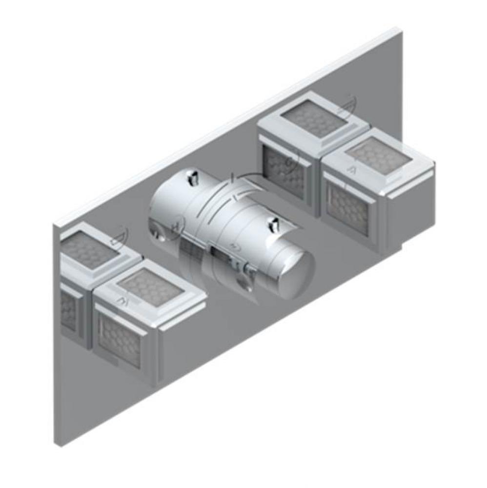 Trim For Thg Thermostat With 2 Valves Ref. 5 401ahm/us Rough Part Supplied With Fixing Box, Item T
