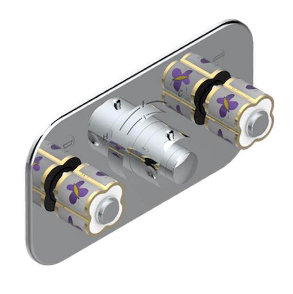 Trim For Thg Thermostat With 2 Valves Ref. 5 401ahm/us Rough Part Supplied With Fixing Box, Item T