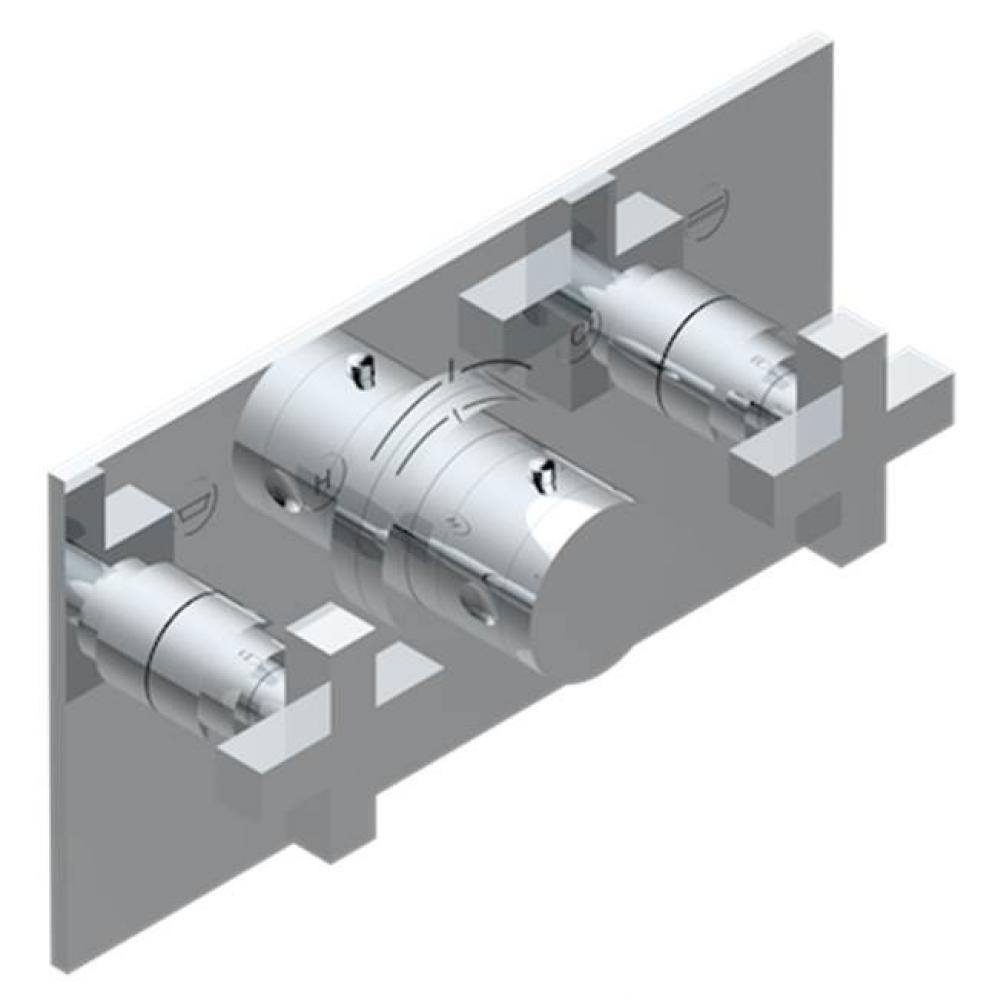 Trim For Thg Thermostat With 2 Valves Ref. 5 401ahm/us Rough Part Supplied With Fixing Box, Item T