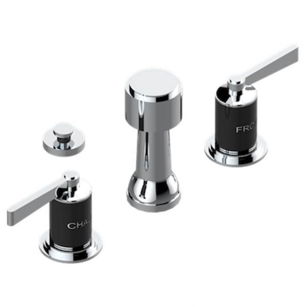 Deck Mounted 3-hole Bidet With Vertical Spray, Vacuum Breaker And Drain