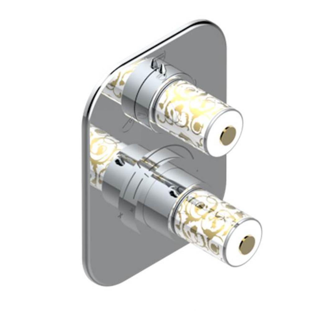 Trim For Thg Thermostat With Stop Valve And 3-way Diverter, Rough Part Supplied With Fixing Box Re