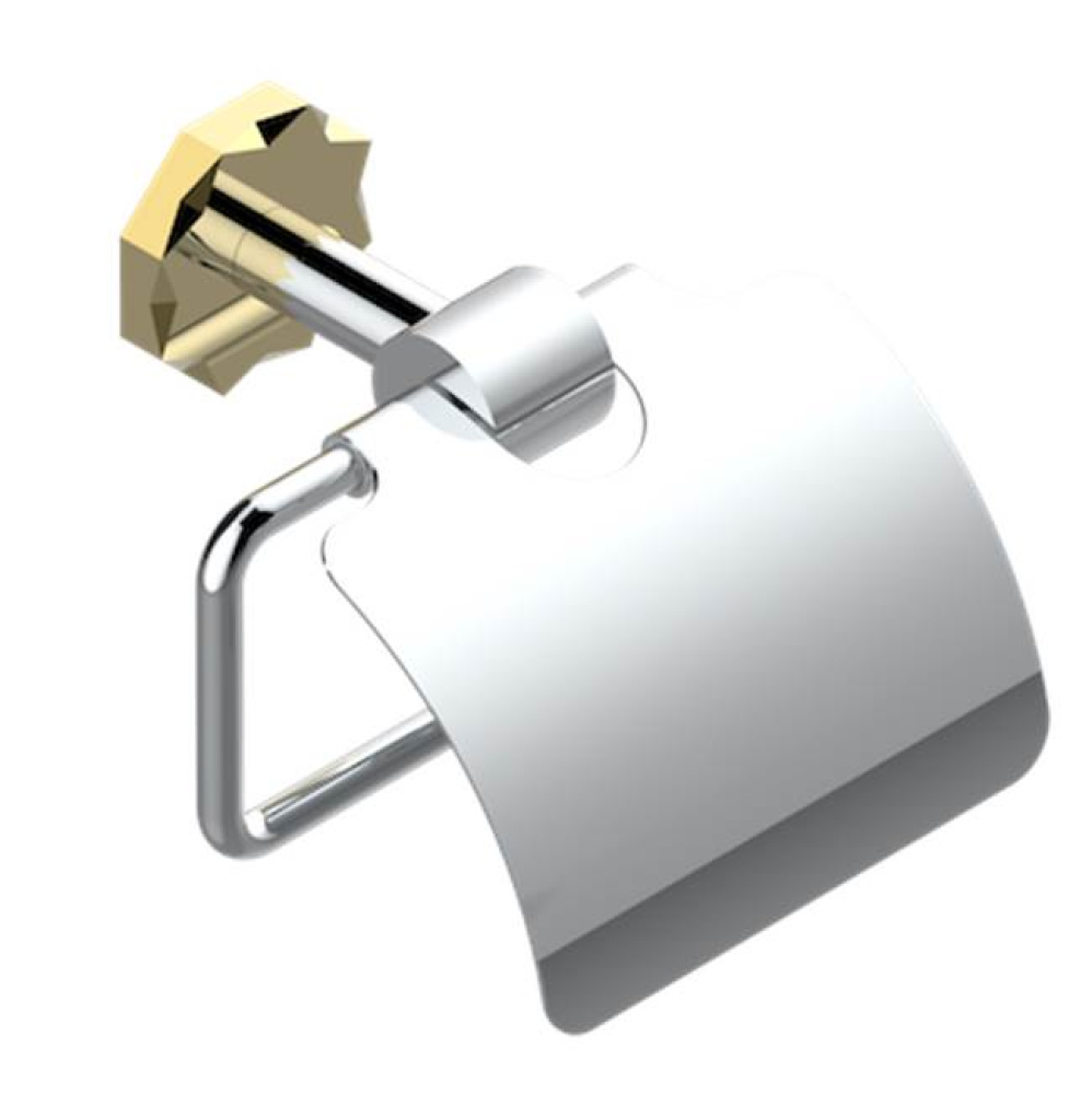 Toilet paper holder, single mount with cover