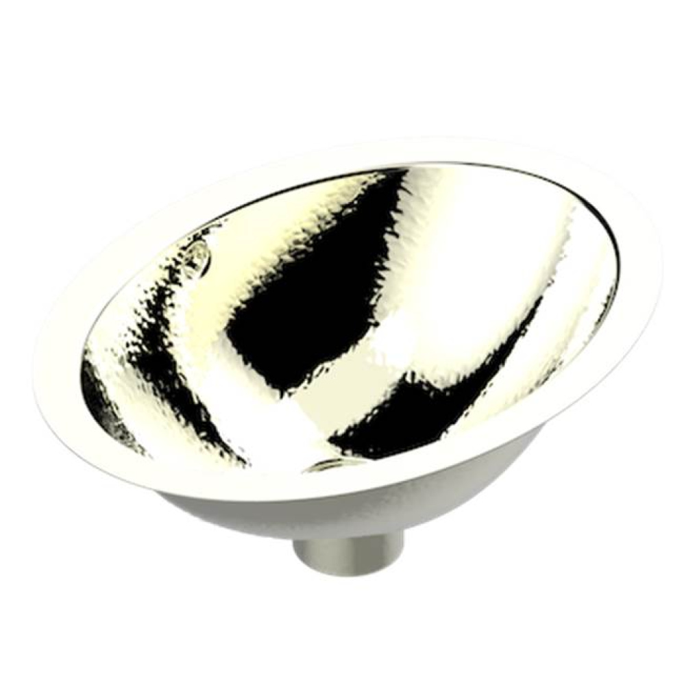 Oval Hand Basin, 15 7/8'' x 11 3/4'', With Overflow And Flat Edge, To Fix Unde