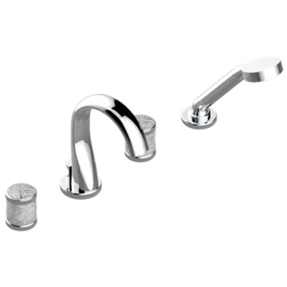 Roman Tub Set With Diverter Spout And Handshower, 3/4'' Valves