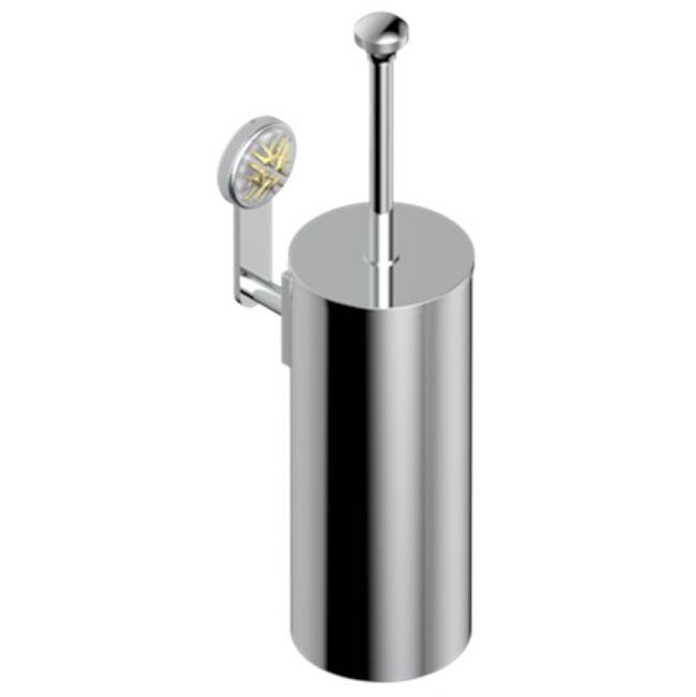 Metal Toilet Brush Holder With Brush With Cover Wall Mounted