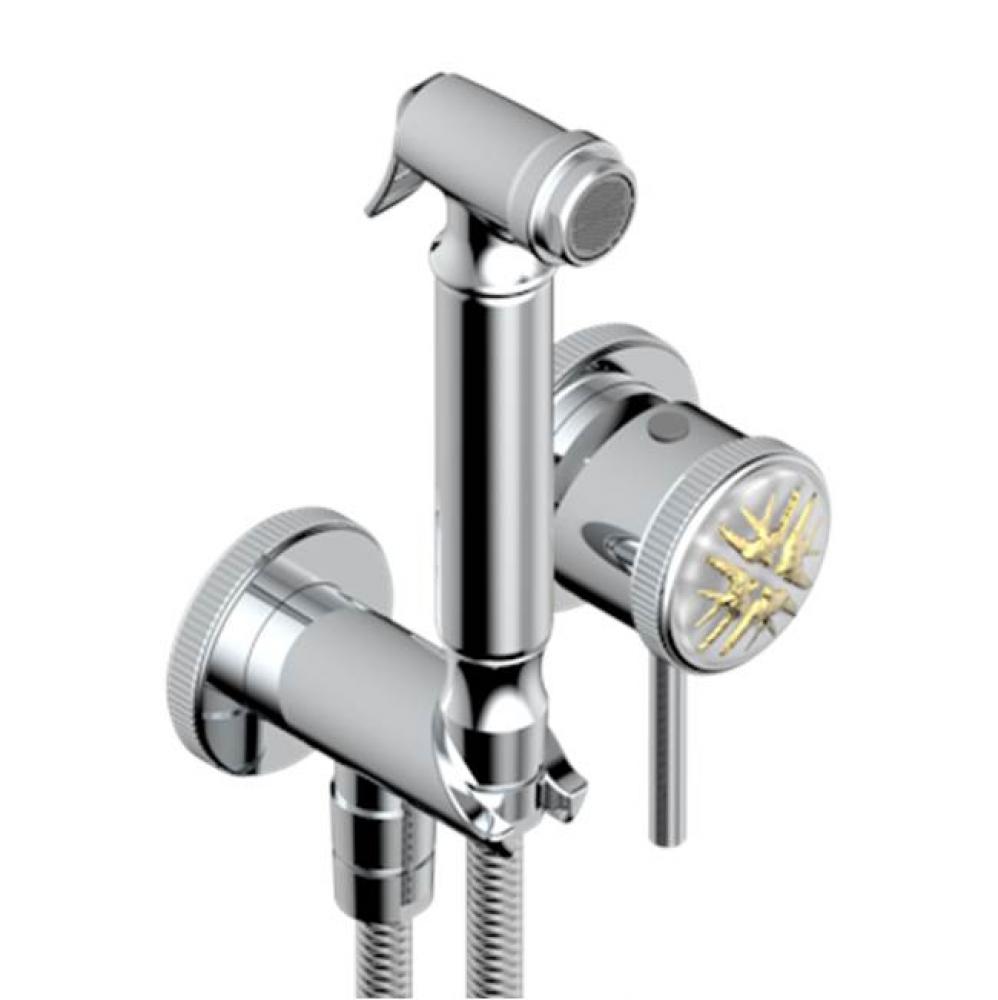 Trim Only For WC Douche Includes Trigger Spray, Wall Mounted Single Lever Mixer, Reinforced Hose,