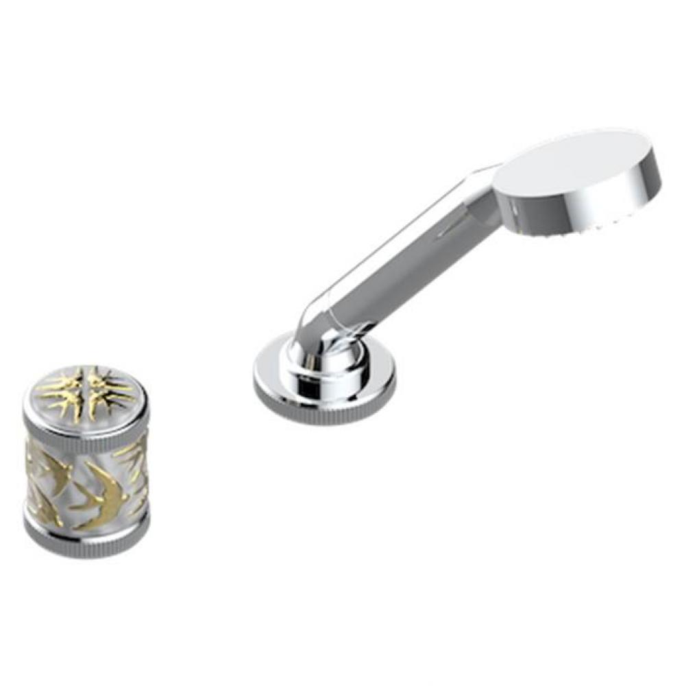 Deck Mounted Mixer With Handshower, Progressive Cartridge