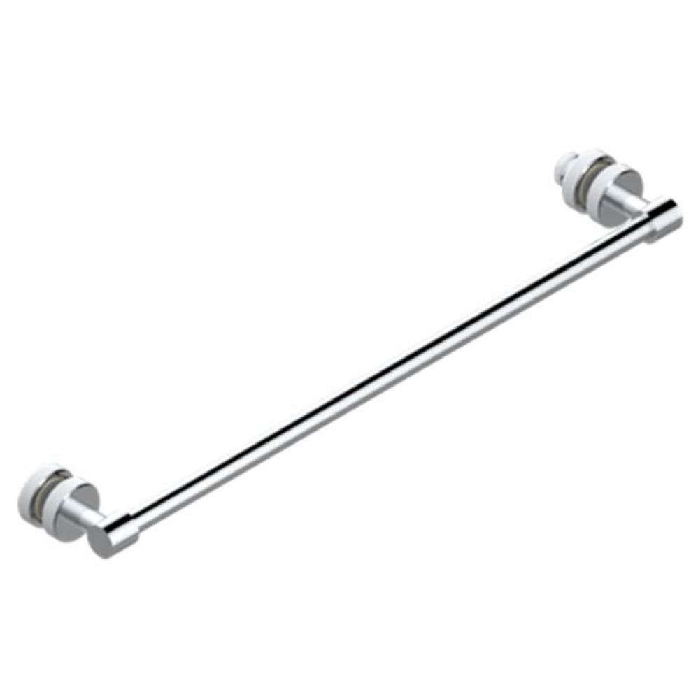 Towel Rail With One Rail For Glass Door With Knob On Side And Escutcheon The Other Side