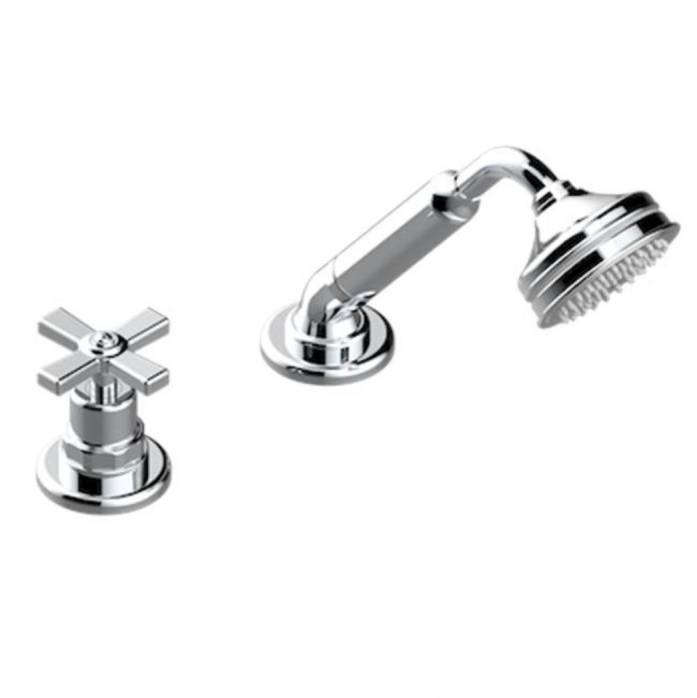 Deck Mounted Mixer With Handshower, Progressive Cartridge