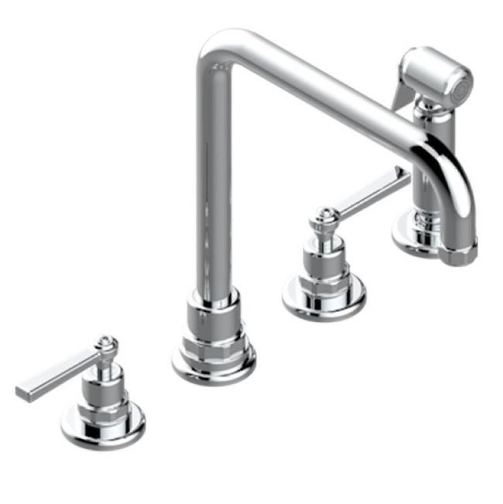 Three Hole Kitchen Faucet With Side Spray