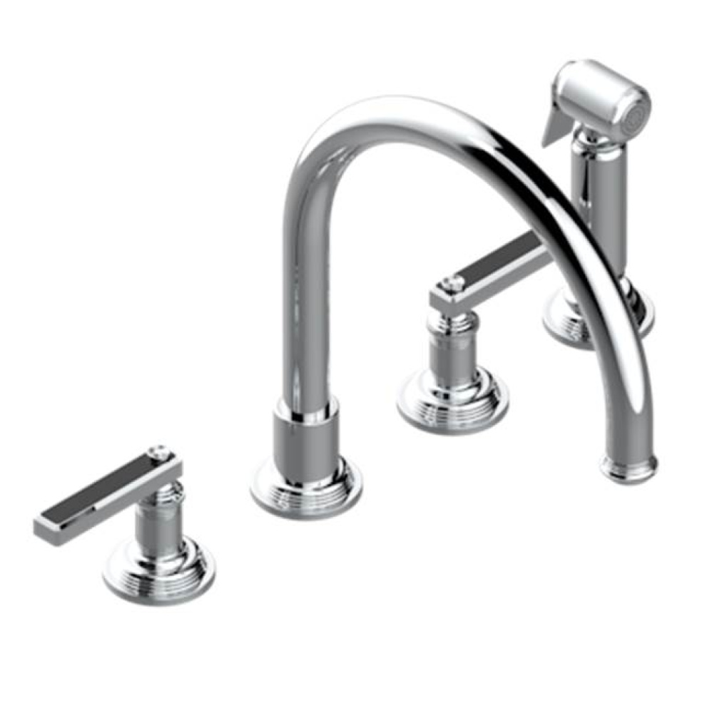 Three Hole Kitchen Faucet With Side Spray