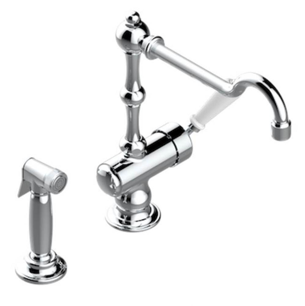 Single Hole Mixer With Swivel And Side Spray