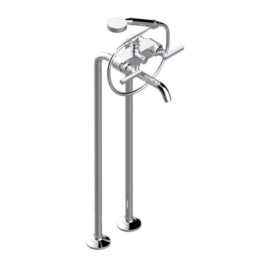 Bath Shower Tub Filler With Floor Risers