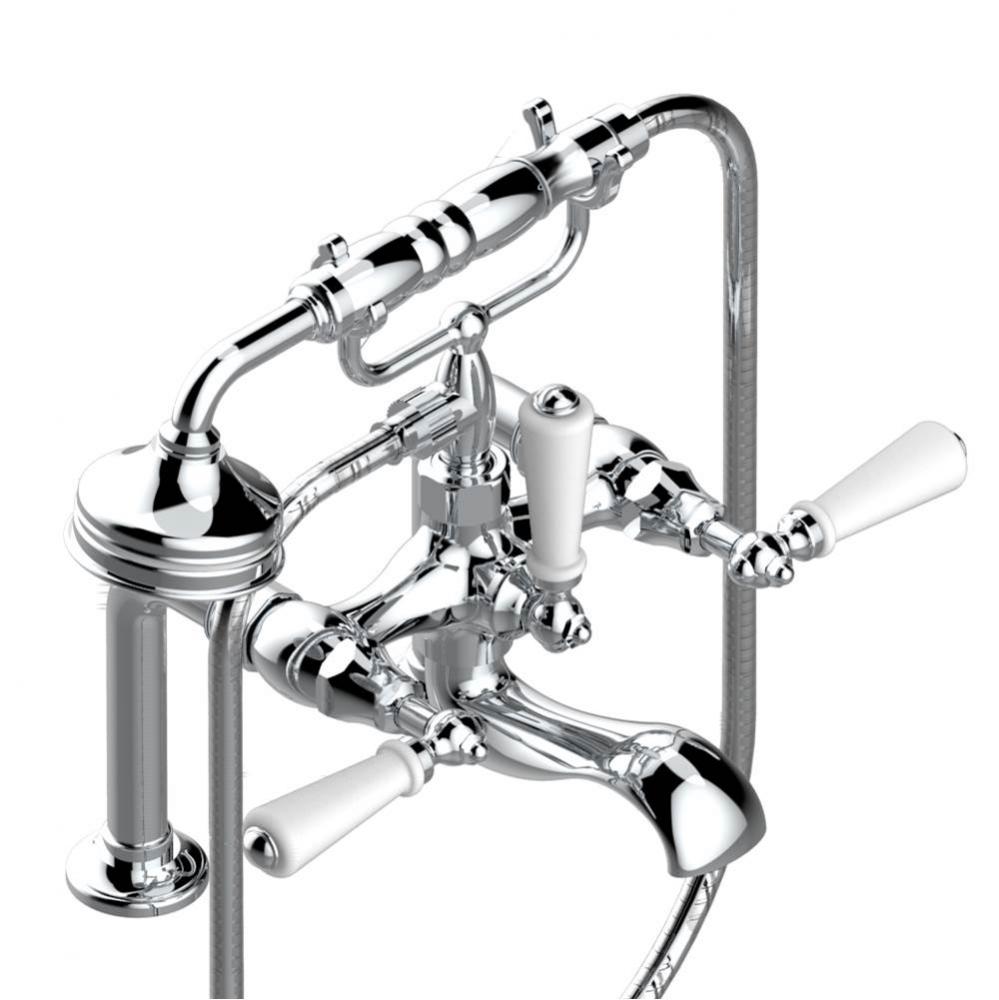 A04-13G/US - Exposed Tub Filler With Cradle Handshower Deck Mounted