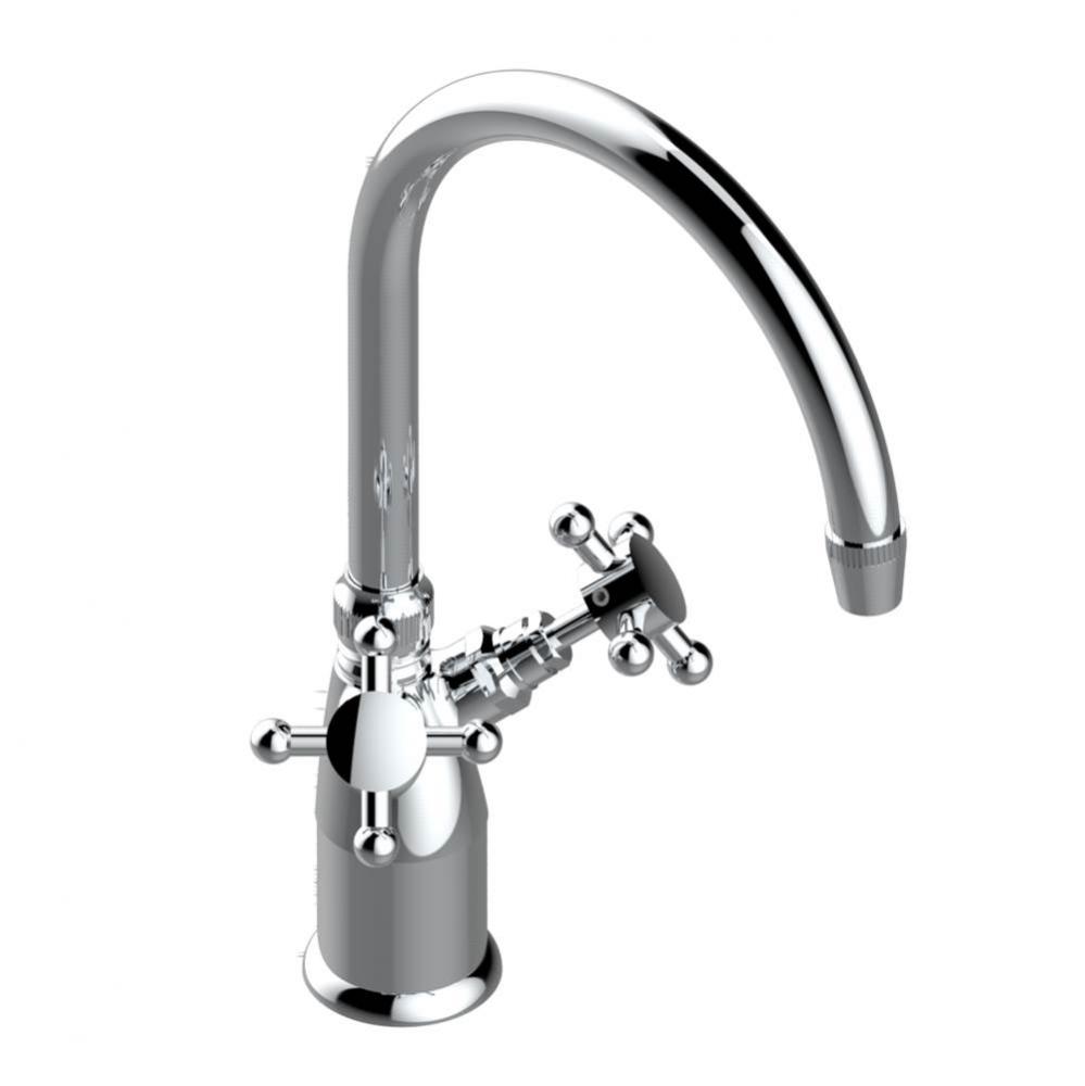 G08-161/US - Single Hole Bar Faucet With Arc Spout Less Drain