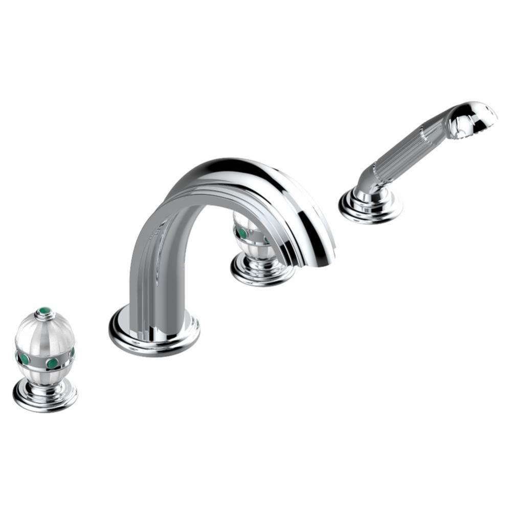 A1J-112BSGUS - Deck Mounted Tub Filler With Diverter Goliath Spout And Handshower 3/4''