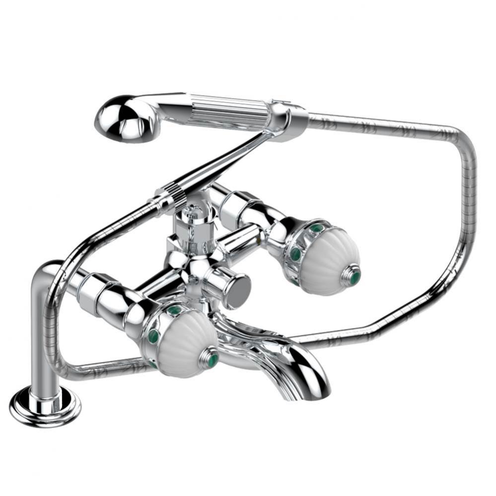 A1S-13G/US - Exposed Tub Filler With Cradle Handshower Deck Mounted