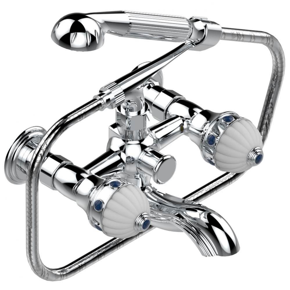 A1T-13B/US - Exposed Tub Filler With Cradle Handshower Wall Mounted