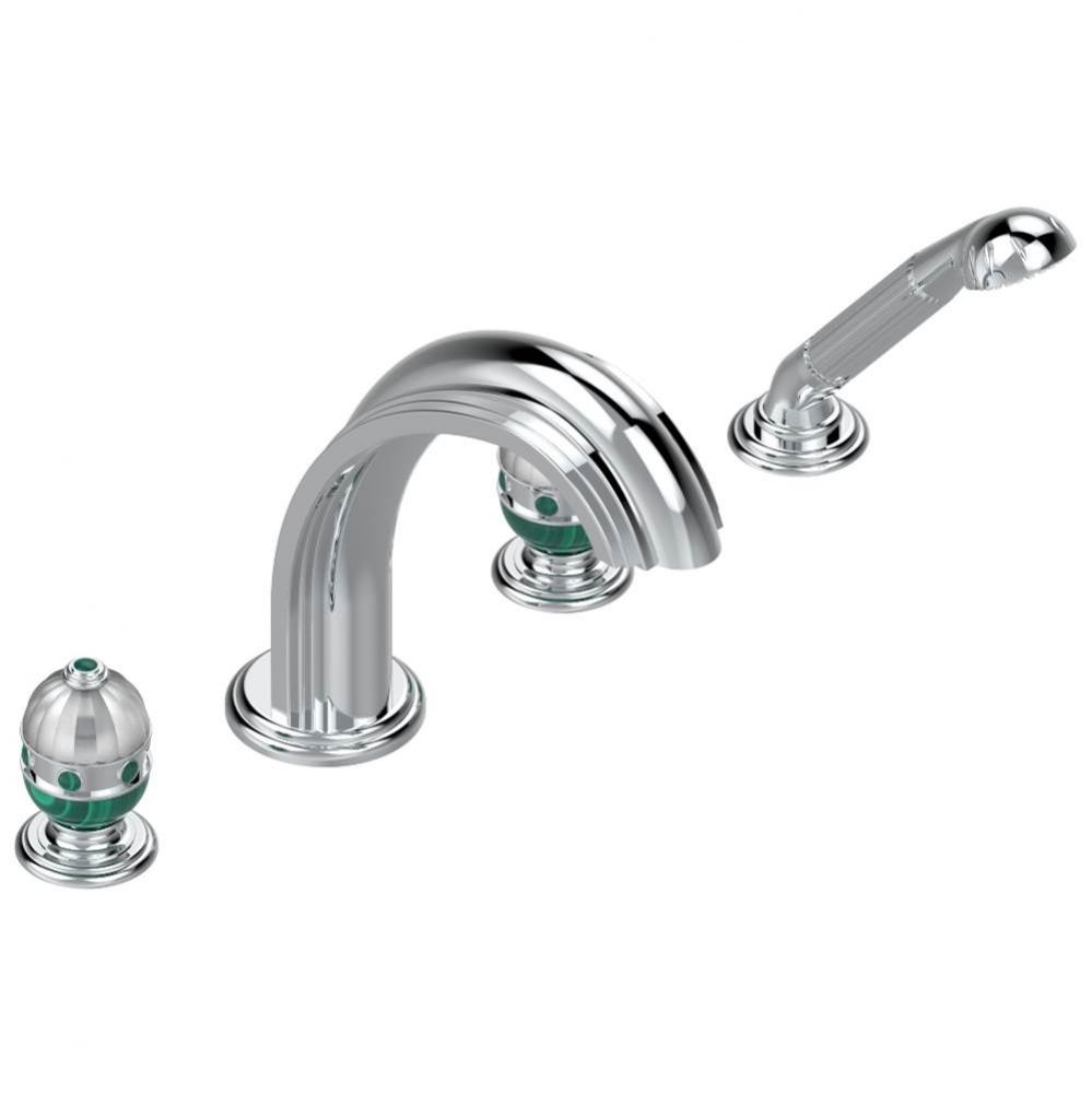 A1S-112BSGUS - Deck Mounted Tub Filler With Diverter Goliath Spout And Handshower 3/4''