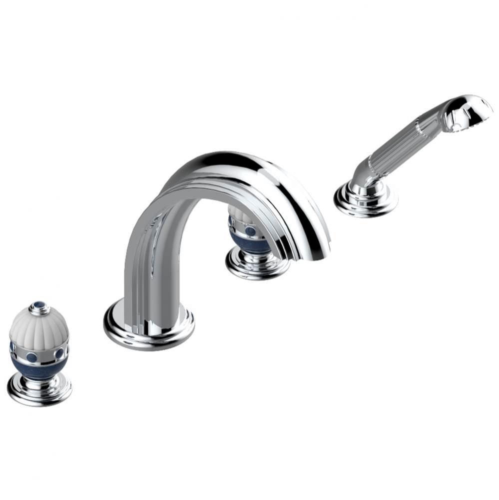 A1T-112BSGUS - Deck Mounted Tub Filler With Diverter Goliath Spout And Handshower 3/4''