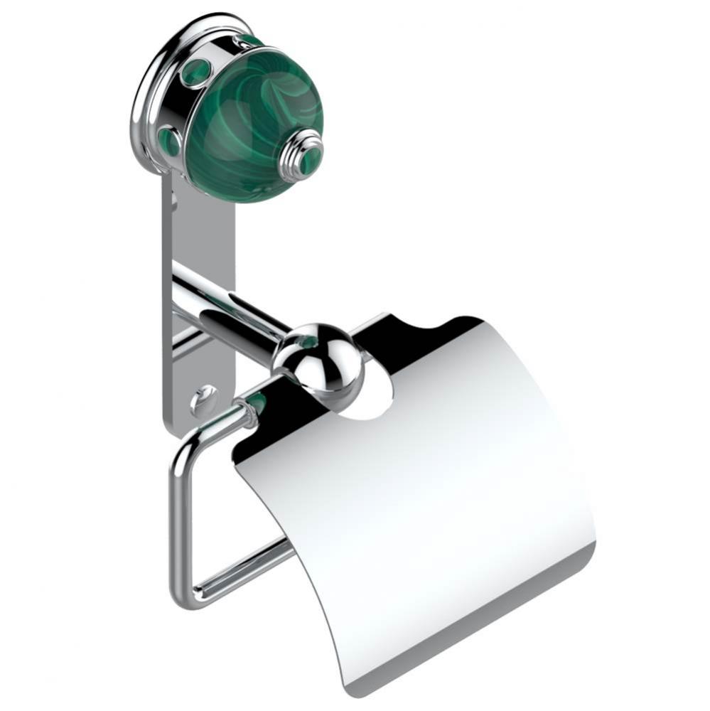 Toilet paper holder, single mount with cover