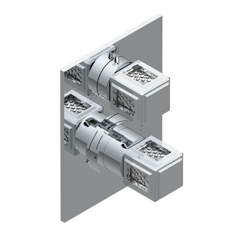 Trim for thg thermostat with 2-way diverter, rough part supplied with fixing box ref. 5 500AE/US