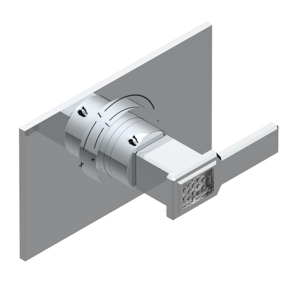 Trim for THG thermostatic valve, rough part supplied with fixing box ref.5 200AE/US