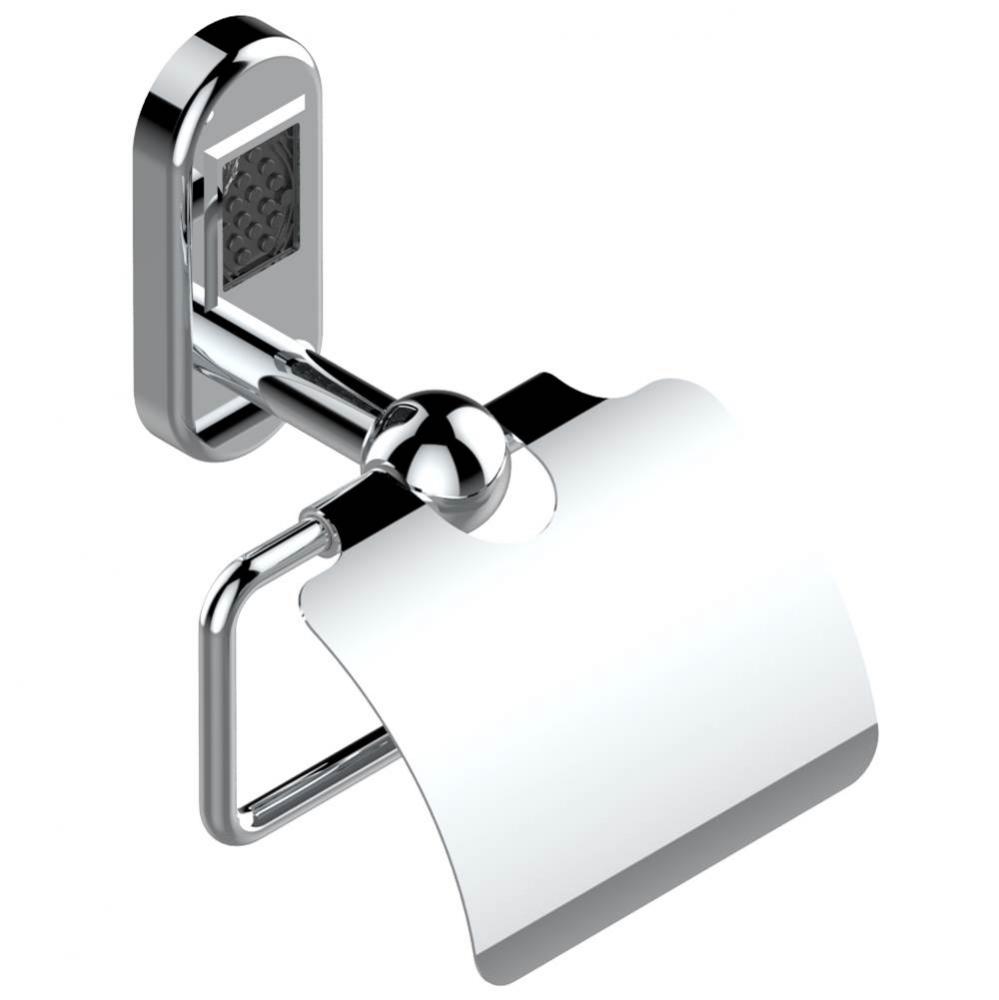 Toilet paper holder, single mount with cover