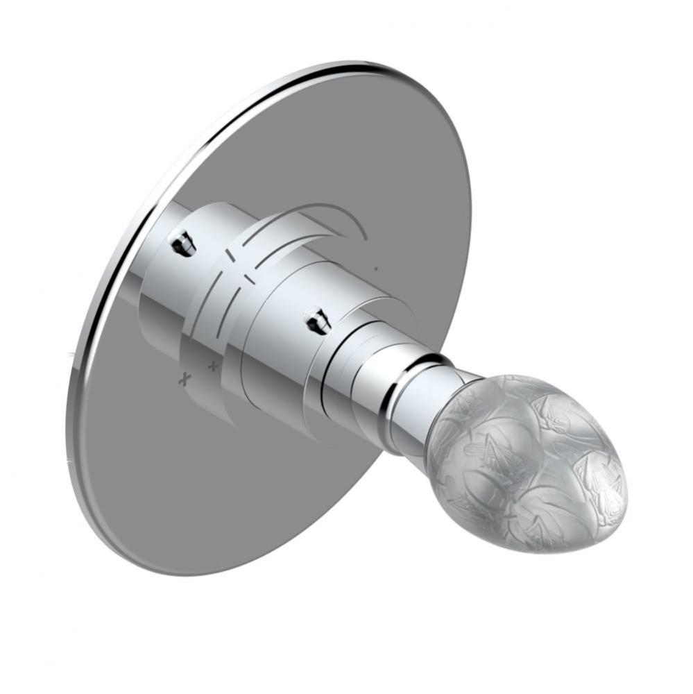 Trim for THG thermostatic valve, rough part supplied with fixing box ref. 5 200AE/US - Round plate