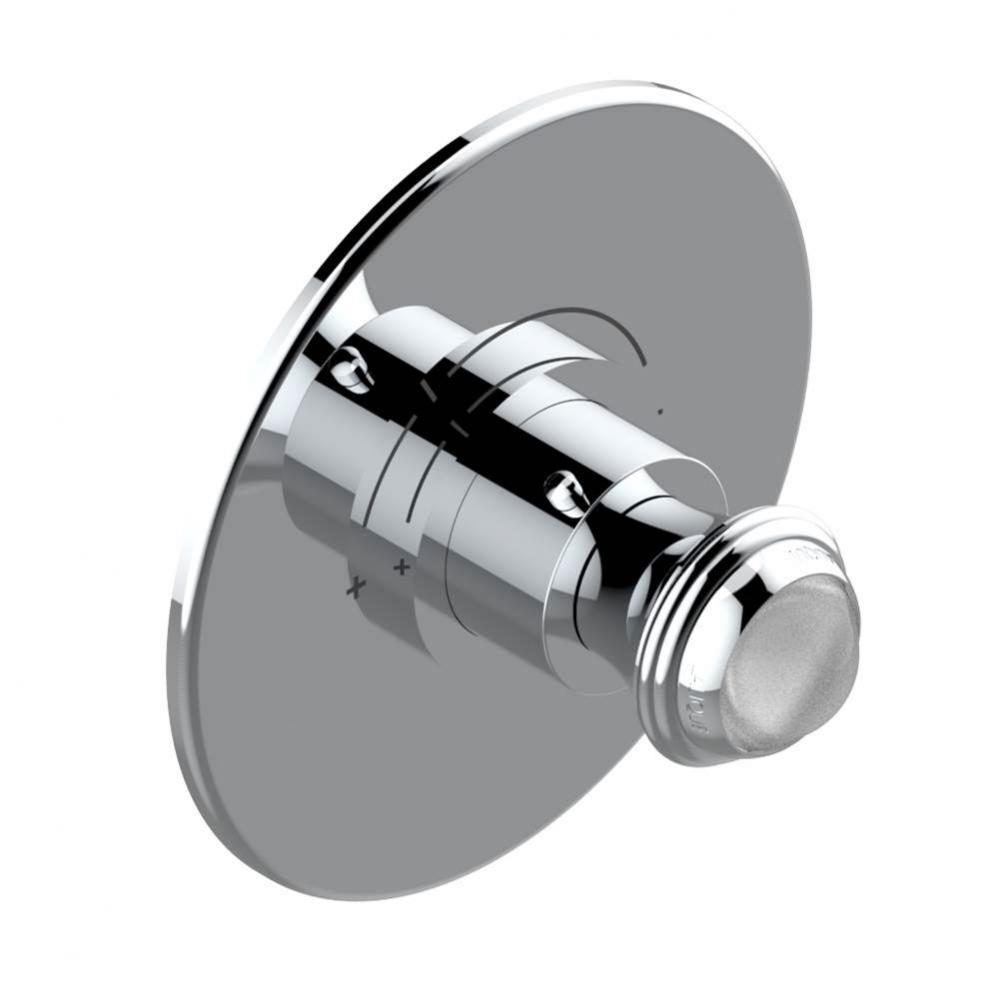 Trim for THG thermostatic valve, rough part supplied with fixing box ref. 5 200AE/US - Round plate