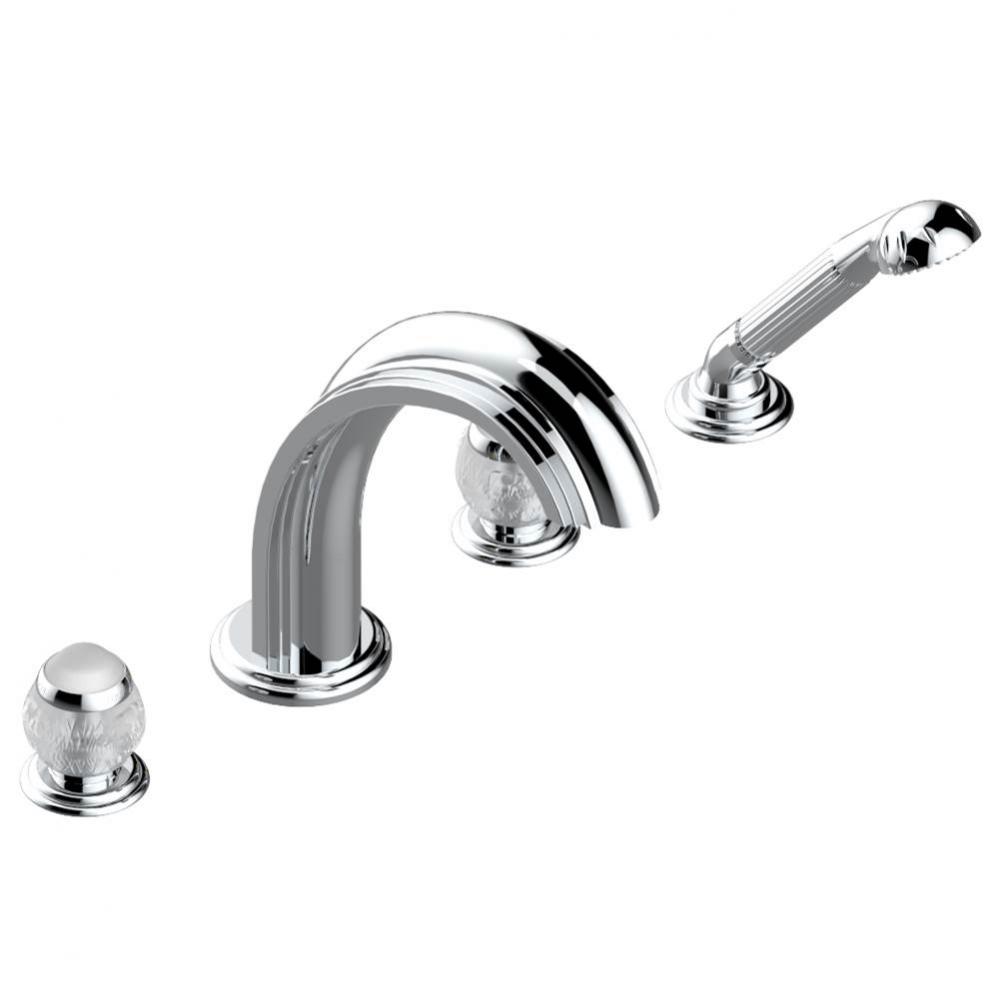 A2H-112BSGUS - Deck Mounted Tub Filler With Diverter Goliath Spout And Handshower 3/4''