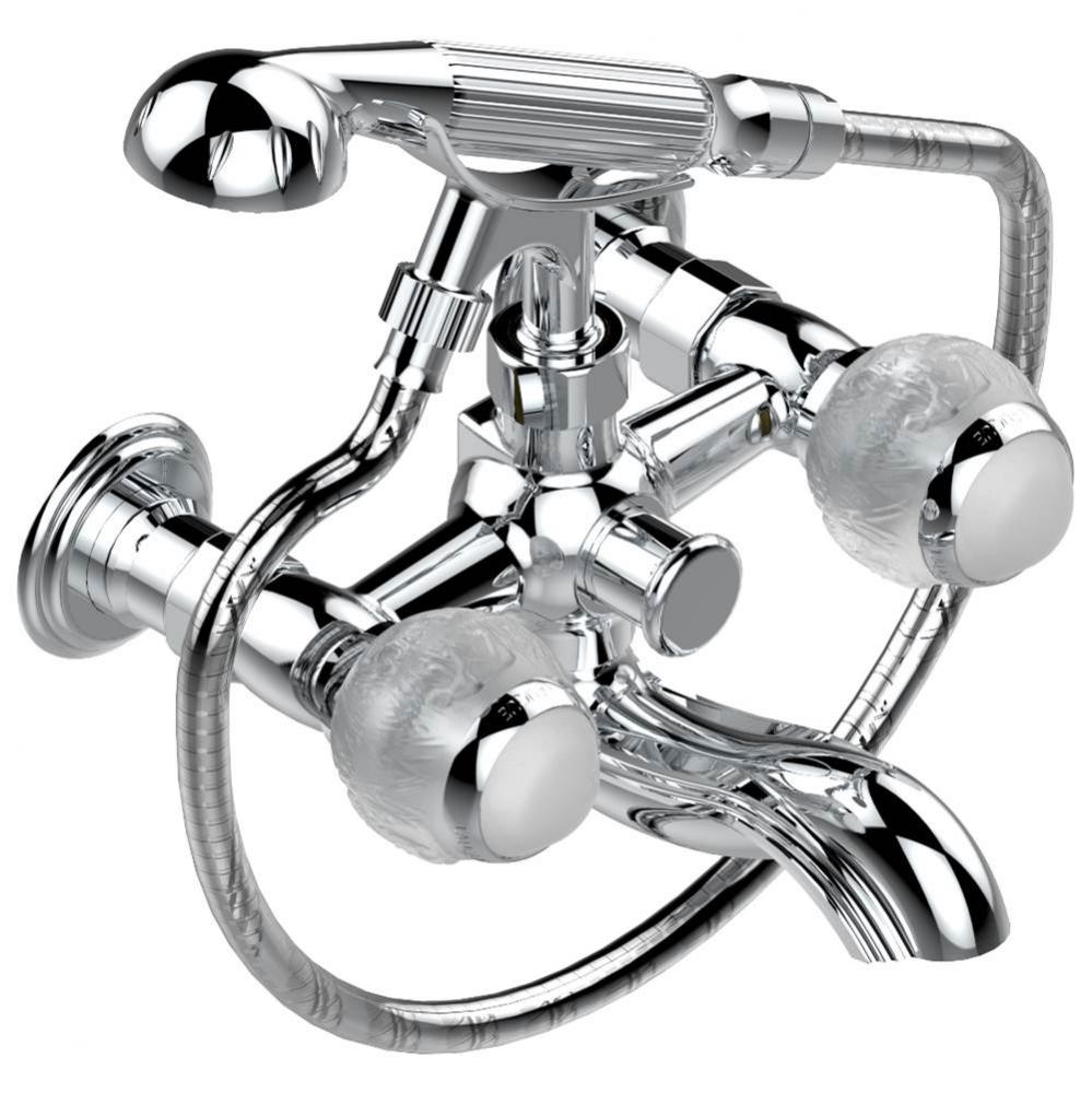 A2H-13B/US - Exposed Tub Filler With Cradle Handshower Wall Mounted