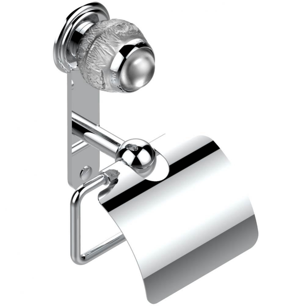 Toilet paper holder, single mount with cover