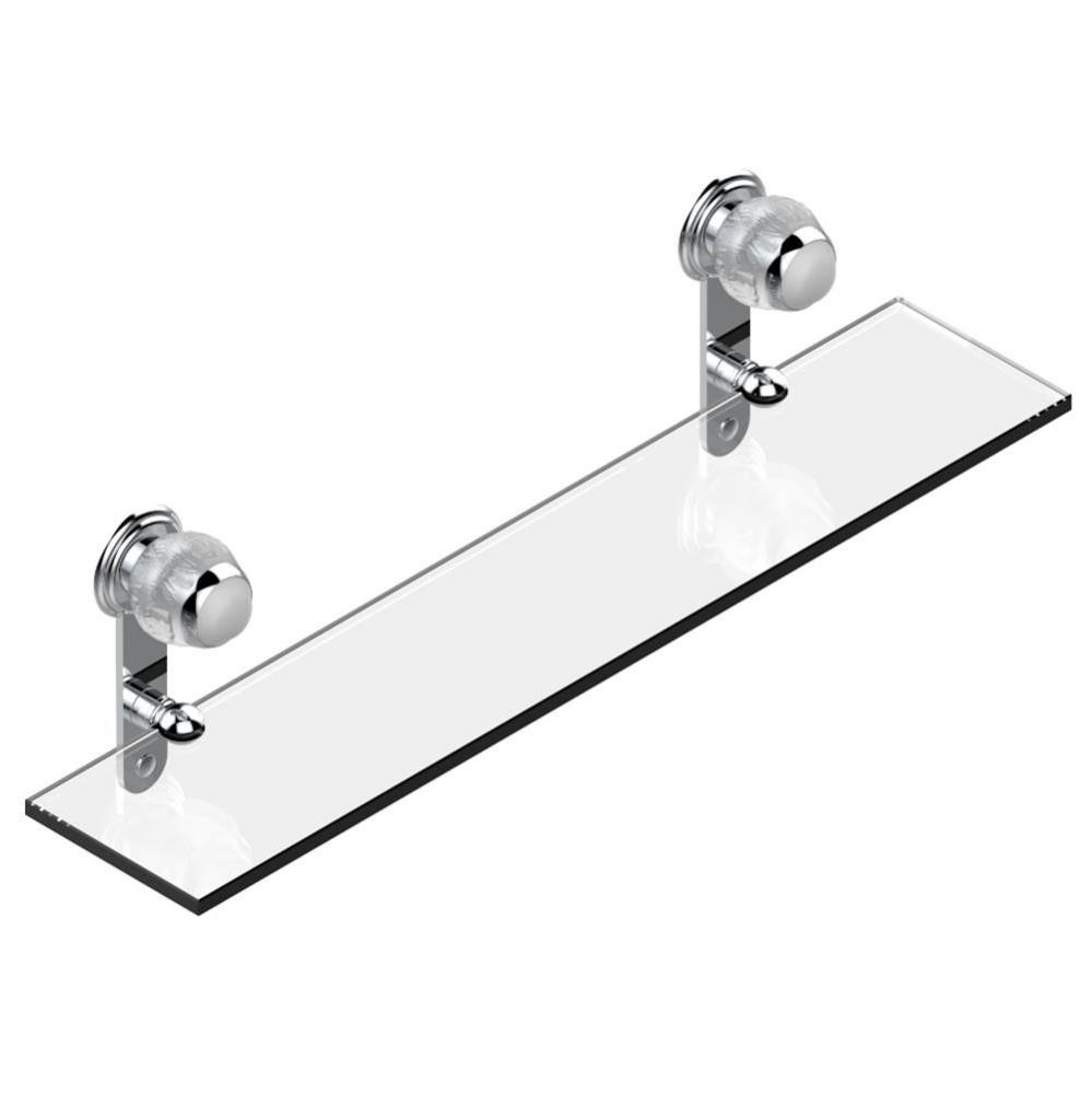 Glass shelf with brackets