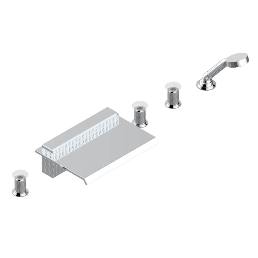 A2I-1132/AUS - Rim Mounted Bath Mixer And Handshower Set With Single Lever Mixer With Progressive