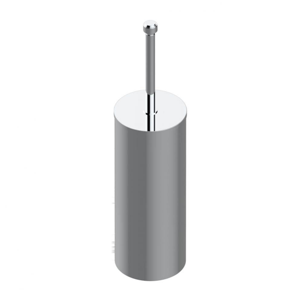 A7E-4700C - Metal Toilet Brush Holder With Brush With Cover Floor Mounted