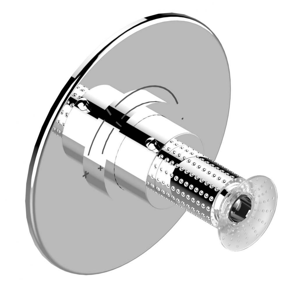 Trim for THG thermostatic valve, rough part supplied with fixing box ref. 5 200AE/US - Round plate