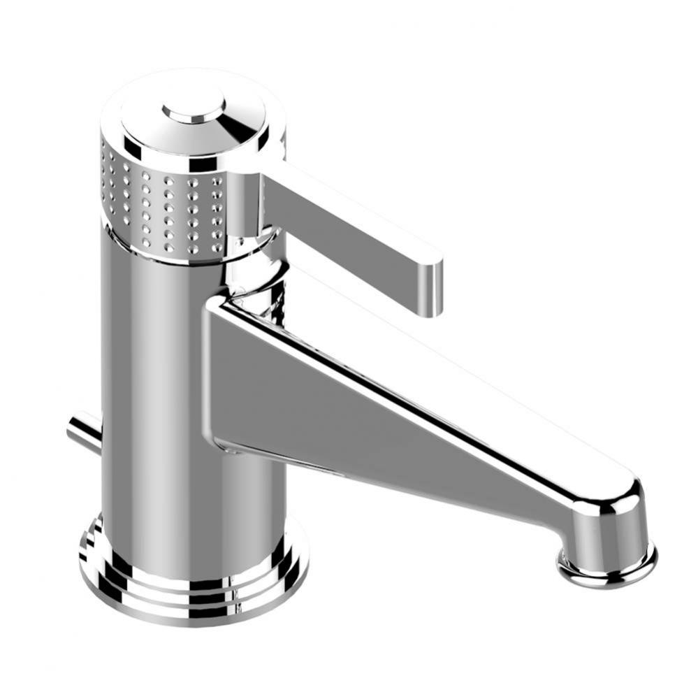 Single lever faucet with drain