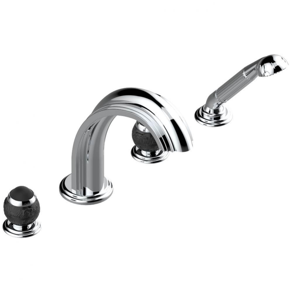 A2K-112BSGUS - Deck Mounted Tub Filler With Diverter Goliath Spout And Handshower 3/4''