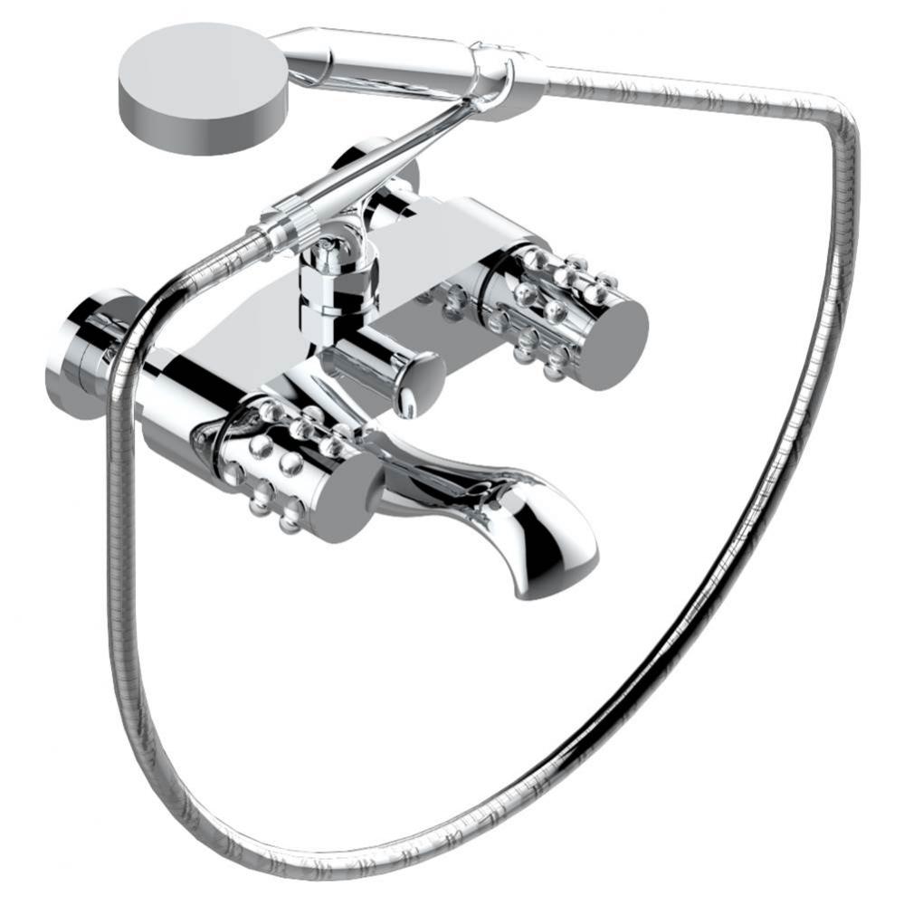 A2N-13B/US - Exposed Tub Filler With Cradle Handshower Wall Mounted