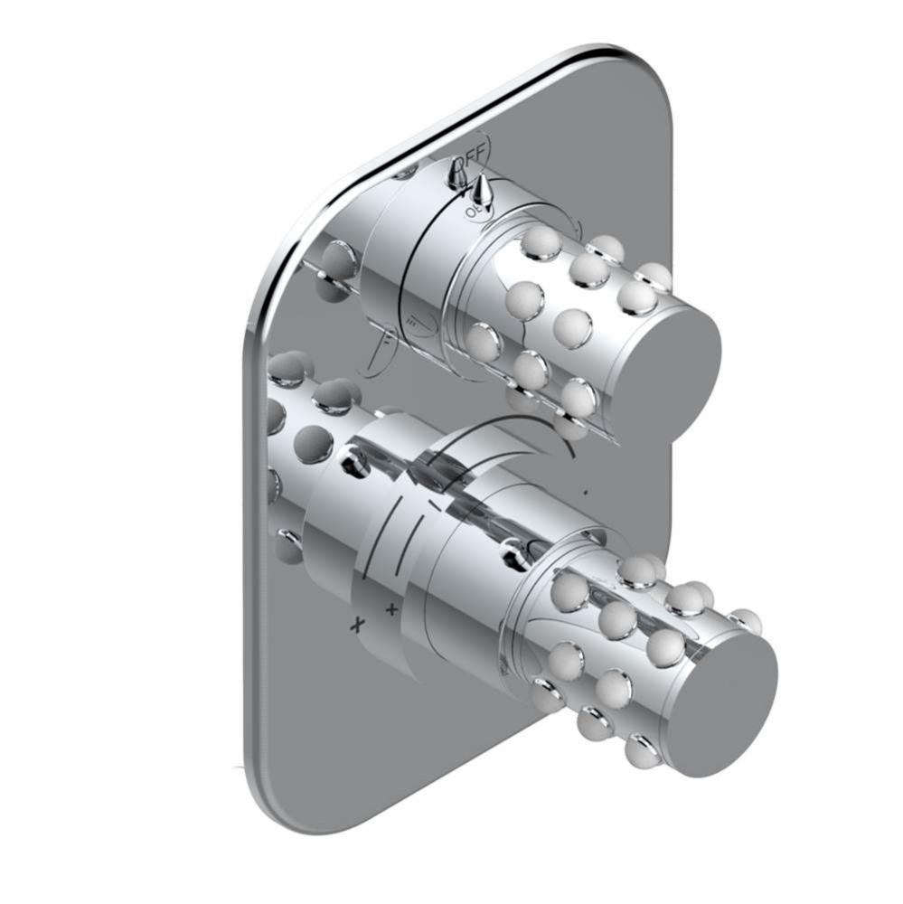 Trim for thg thermostat with 2-way diverter, rough part supplied with fixing box ref. 5 500AE/US