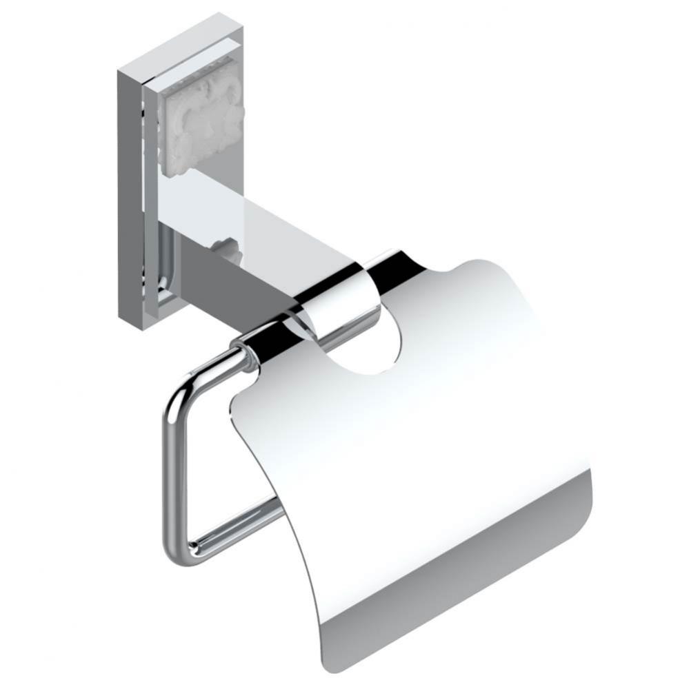 Toilet paper holder, single mount with cover