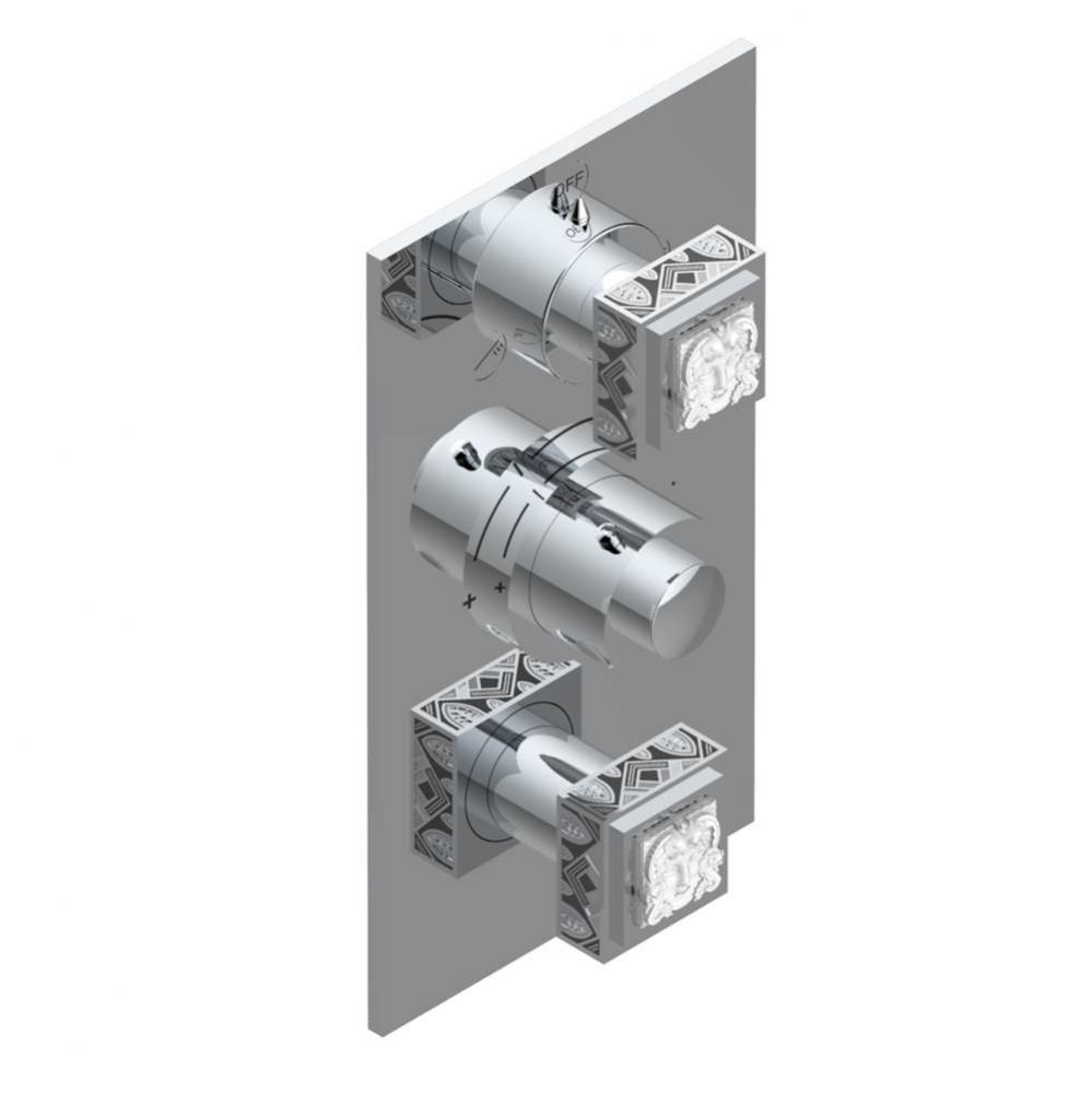 Trim for thg thermostat with 2-way diverter and on/off control, rough part supplied with fixing bo