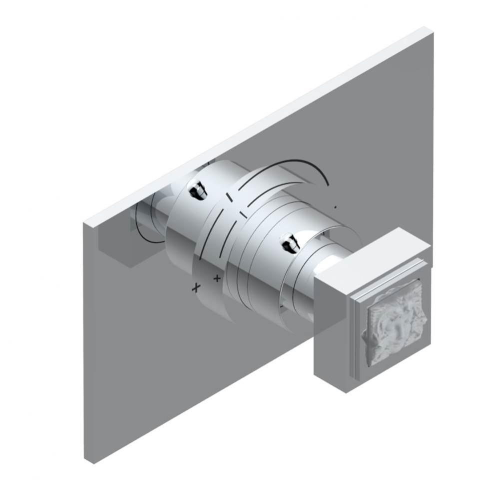 Trim for THG thermostatic valve, rough part supplied with fixing box ref.5 200AE/US