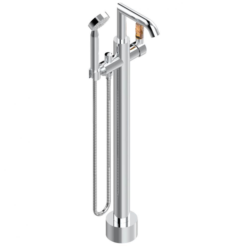 A34-6508S - Free-Standing Single Lever Bath Mixer With Handshower