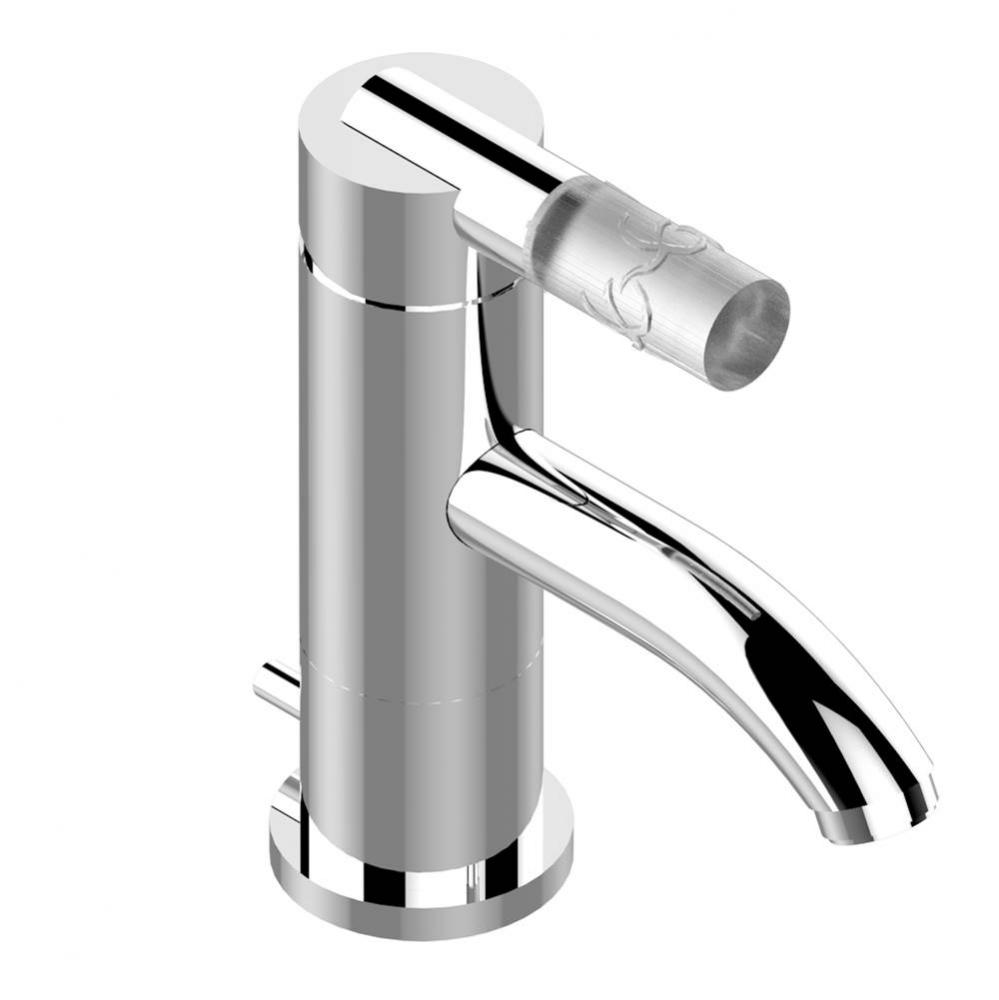 Single lever faucet with drain