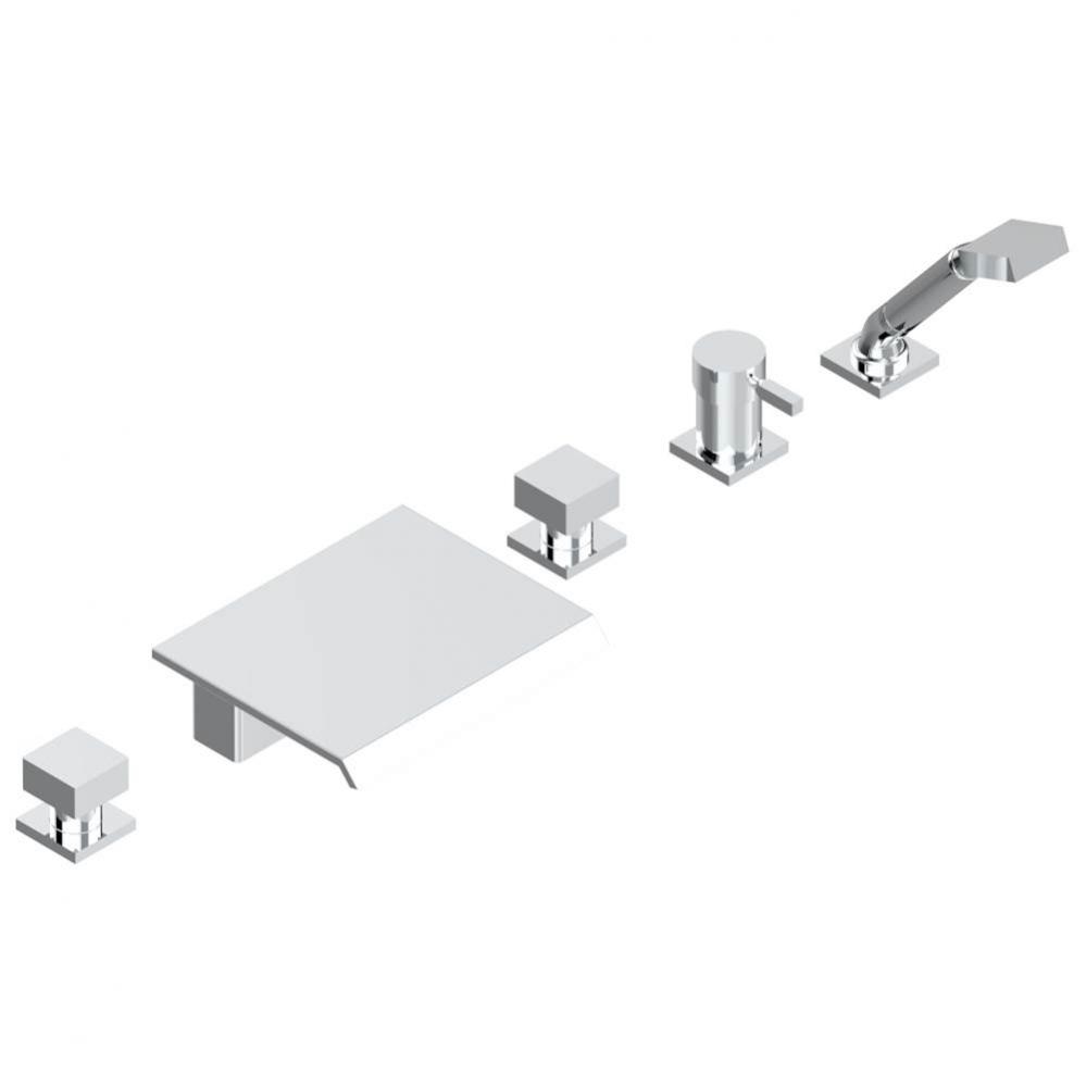 A38-1122/AUS - Deck Mounted 2 Valves Roman Tub Set With Handspray And Mixing Valve