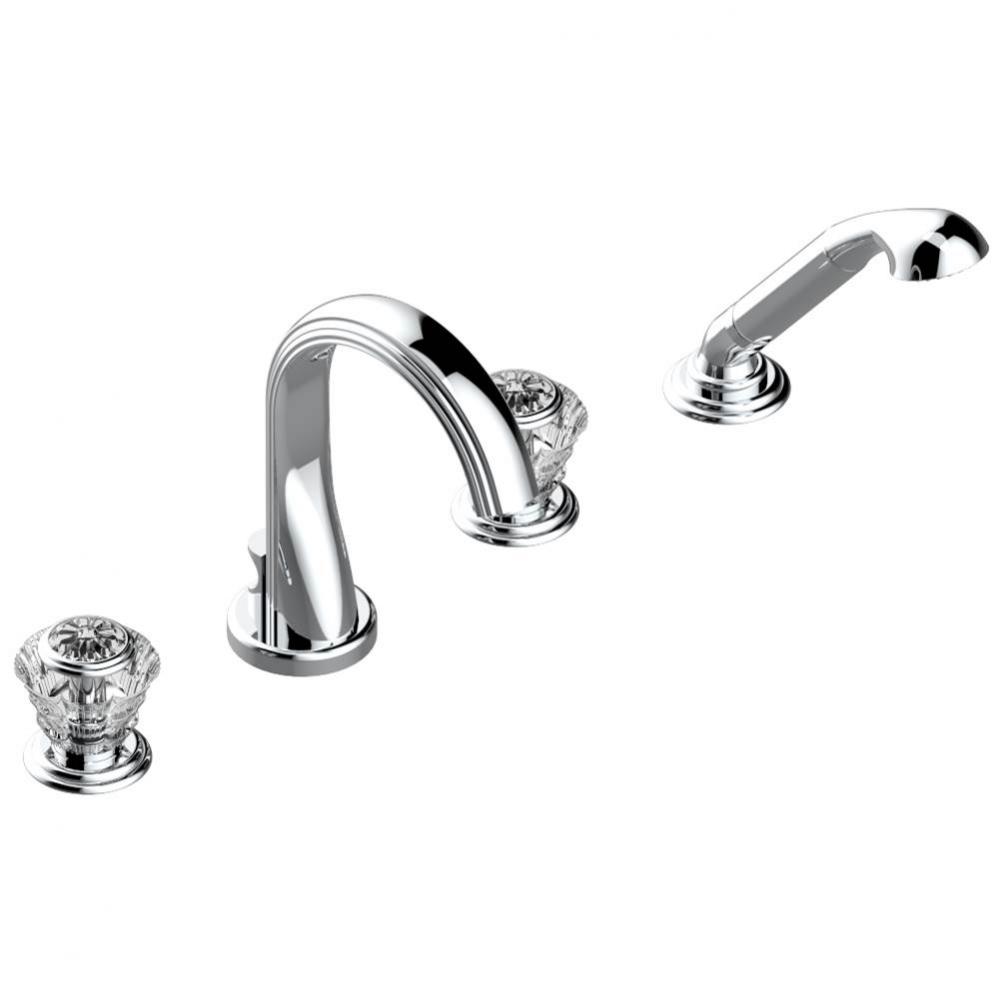 A41-112BUS - Deck Mounted Tub Filler With Diverter Spout And Handshower 3/4'' Valves